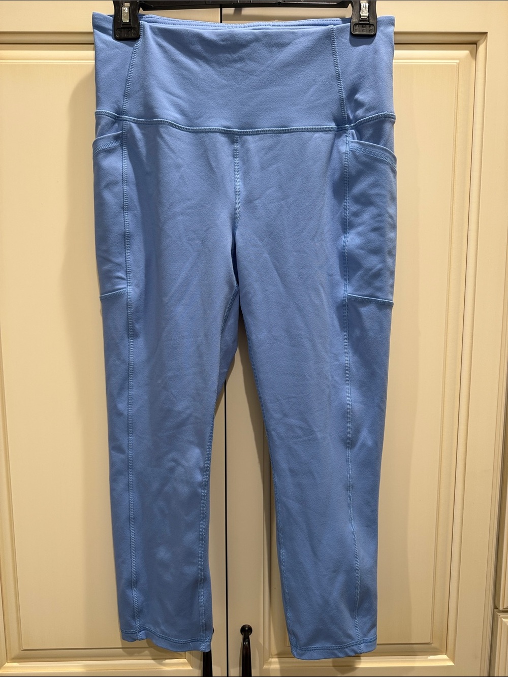 RBX Light Blue High-Waist Athletic Leggings with Side Pockets